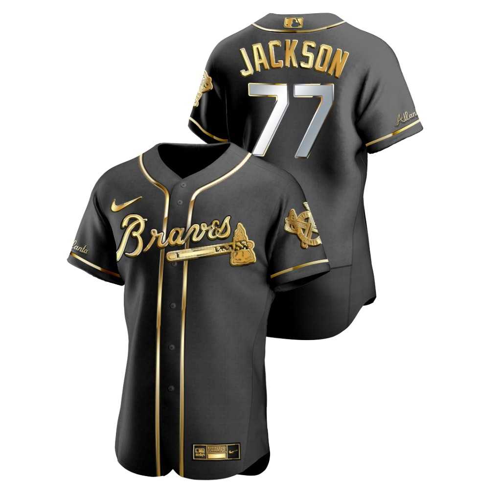 Braves 77 Luke Jackson Black Gold 2020 Nike Flexbase Jersey Dzhi,We sell and wholesale Braves 77 Luke Jackson Black Gold 2020 Nike Flexbase Jersey Dzhi on line form chian!